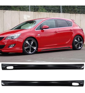 Opel Astra J HB Rieger Yan Marşpiyel Seti Plastik 2 Adet Mat Siyah 2009-2015 karlık+ek+bodykit
