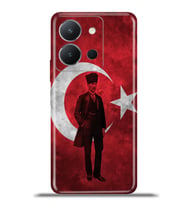 Vivo Y36 Kapak HD Renkli Dizayn Silikon Kılıf - Anlı Şanlı Atatürk