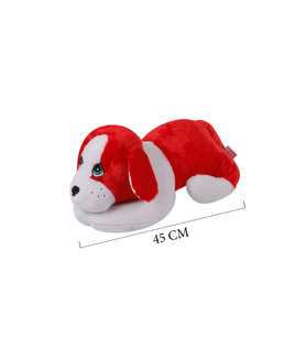 Sevimli Yatan Köpek Peluş Uyku Arkadaşı Büyük Boy 45 cm (Çok Renkli)