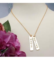 Kişiye Özel İSİMLİ Plaka 925 K Gümüş Kolye (Gold)