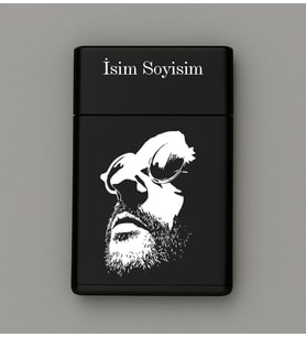 Leon Desenli Metal Tabaka – Kişiye Özel İsimli Hediyelik