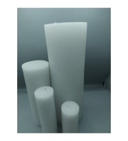 Soya Parafinli 4 Adet Blok Silindir Mum Soya Parafinli Beyaz, Dekoratif Mum