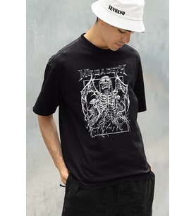 Tasarım Megadeth Baskılı Unisex Oversize Rock Metal Tişört