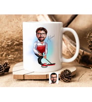 Bk Gift Kişiye Özel Curling Karikatürlü Beyaz Kupa Bardak-1, Sevgiliye Hediye, Arkadaşa Hediye
