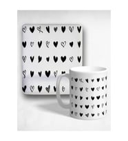 Hearts Oval Bilek Destekli Mouse Pad Ve Kupa Bardak Seti