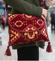 BK Gift El Yapımı Otantik Türk Kilim Omuz Çantası -1, Günlük, Kitap, Tablet, Plaj ve Seyahat Çantası