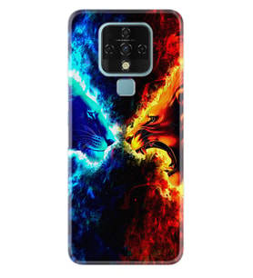 Tecno Camon 16 18P Pova Pova 3 Pova Neo Kılıf Desemli Silikon Red Blue Leon 1714