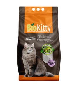 BioKitty Lavantalı Tozsuz İnce Taneli Topaklanan Kedi Kumu 10 Lt (Beyaz)