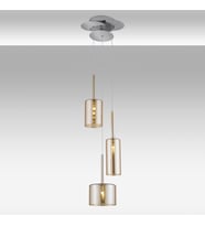 A-472-3G ÜÇLÜ BAL RENGİ CAMLI SARKIT
