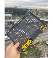Batman Özel Tasarım 3D Motosiklet Pleksi Plakalık