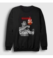 Presmono Unisex Siyah Champ Boxing Boks Muhammad Muhammed Ali Sweatshirt 507441tt