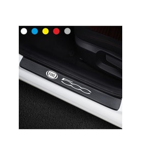 Fiat 500 İçin Uyumlu Aksesuar Oto Kapı Eşiği Sticker Karbon 4 Adet