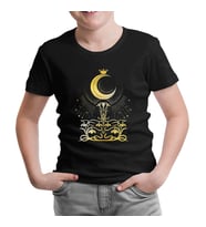 Ay - Kraliçe Siyah Çocuk Tshirt