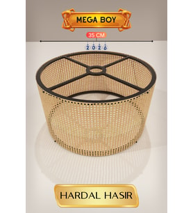 Hardal Hasır Lambader Başlığı 35 CM Mega Boy
