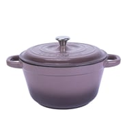 Lava Döküm Yuvarlak Tencere Döküm Demir Kapak New Heritage Serisi Çap(Ø)26cm. (Mor)