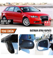 Audi A3 Yarasa Ayna Kapağı Batman Parlak Siyah Piano Black 2008-2012