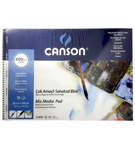 Canson Finface Çok Amaçlı Sanatsal Blok 200 gr. 35x50 cm. 15 Sayfa 