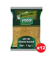 Yazar Köy Tipi Pilavlık Bulgur 1 Kg x 12 Paket
