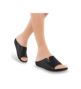 Muya Mena 32219-001 Topuk Jelli Anatomik Taban Kadın Terlik Siyah 36-40