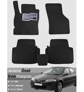 RENAULT MEGANE 2 HATCHBACK (2002-2008) Uyumlu EVA Paspas Tam Set–Oto Paspas,Araca Özel