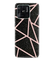 Xiaomi Redmi Note 7 8 9 Pro 10 2022 10 Pro 10S Kılıf Desenli Silikon Pembe Şeritli Mermer 1312