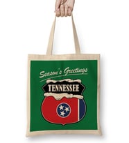 Seasons Greetings Tennessee Christmas Bez Çanta Uzun Saplı