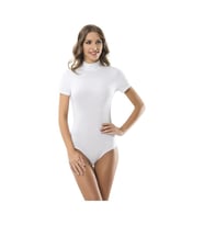 Anıt Bayan Balıkçı Yaka Kısa Kollu Çıtçıtlı Body 4056 (Beyaz)