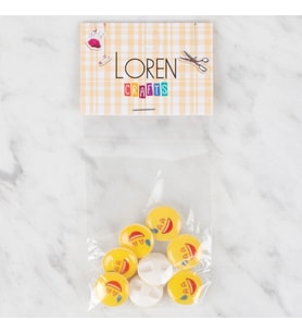 Loren Crafts 8 li Sarı Düğme - 662