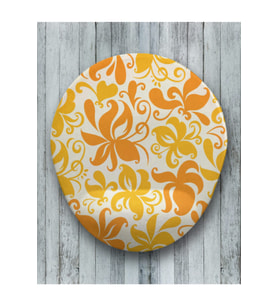 Turuncu Oval Bilek Destekli Mouse Pad