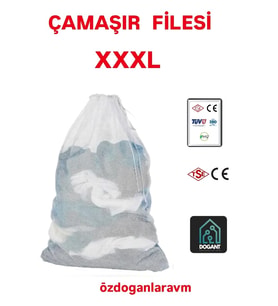 Mega 100X120 Büyük Boy Çamaşır Yıkama  Perde Tül Güneşlik Yıkama Filesi , Kirli Filesi