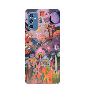 Samsung Galaxy M52 Uyumlu Aesthetic Desenli Şeffaf Telefon Kılıfı