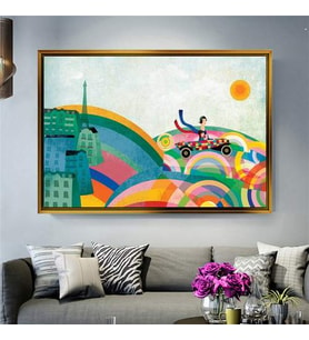 Altın Çerçeveli dekoratif tablo l1606 (Gold)