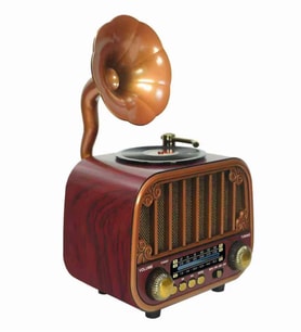 ULTRATEKNO MD-1318BT Nostaljik Gramofon görünümlü Bluetooth Radyo Hoparlör