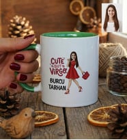 Kişiye Özel Karikatürlü Cute But Virgo Başak Burcu Kupa Bardak Doğum Günü Hediyesi