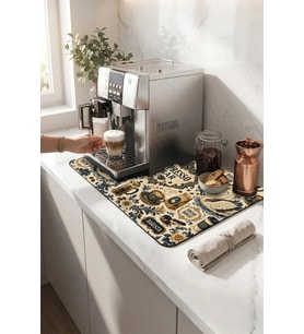 Valerine Life Kahve Espresso Makinesi Matı 35x45cm Çaycı Pad Su Geçirmez Swan Coffee
