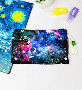 Space Tarot Tasarımlı Bez Kalemlik Cüzdan