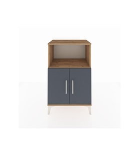 Hyperion Komodin 2 Raflı 2 Kapaklı 60x44x96 Çam-Antrasit
