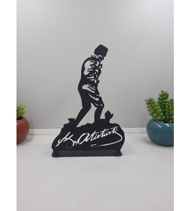 Gowpenart Atatürk Kocatepe'de Masaüstü Siyah Metal Biblo - Ev /Ofis Dekoru - Hediye Biblo - 19 x 12 Cm