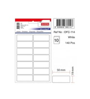 Tanex Ofis Etiketi Poşetli 19x50 MM Beyaz Ofis Etiketi 10 Sayfa (10 Lu Paket) (Karışık)