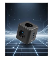 Mey İthalat® Elektronik Cihazlar İçin Akım Korumalı 3 Prizli USB’li Küp Priz