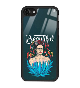 iPhone 8 Beautiful Frida Kahlo Tasarımlı Glossy Telefon Kılıfı