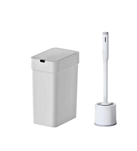 Sensörlü Otomatik Slim Çöp Kovası 9 Lt+ Deterjan Hazneli Silikon Klozet Fırçası