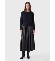 LCW Modest Siyah Beli Lastikli Kloş Etek