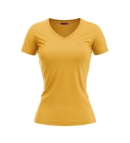 Raru MULIER Kadın Pamuklu Sarı Günlük T-shirt