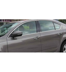 Skoda Octavia Cam Çerçevesi Kromu Komple Set 2013-2018  arası