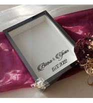 30x40 Cm Ledli Model Füme Renk Pleksi Kaplı Tasarım Gül Kutusu Anı Çerçevesi! Ayna Çerçeve!(Fotoğraf Hediye)