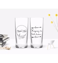 BK Gift Kişiye Özel Renkli Baskılı Huysuz ve Tatlı Kadın Tasarımlı İkili Rakı Bardağı Seti-1 (Beyaz)
