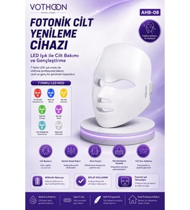 7 Renk LED Fototerapi Yüz Maskesi Işık Terapili Cilt Bakım Cihazı Profesyonel Ev Bakımı