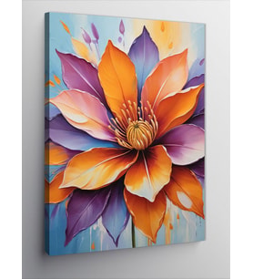 Kanvas Tablo Parlak Lotus Çiçeği