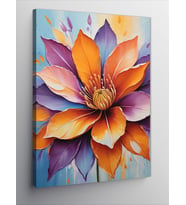 Kanvas Tablo Parlak Lotus Çiçeği